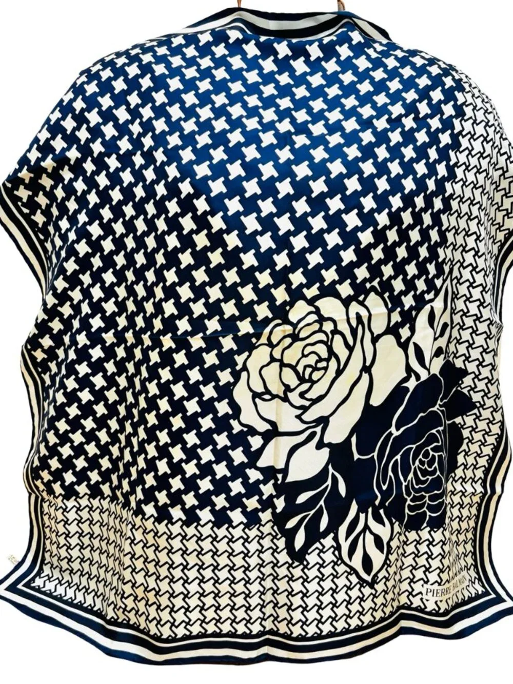 Vintage Pierre Balmain 100% silk scarf satin 30